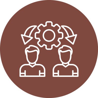 Takım çalışması simgesi vektör illüstrasyonu