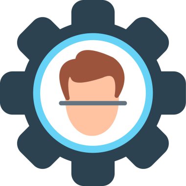 Vites & çalışanı için iş yönetimi dairesi simgesi