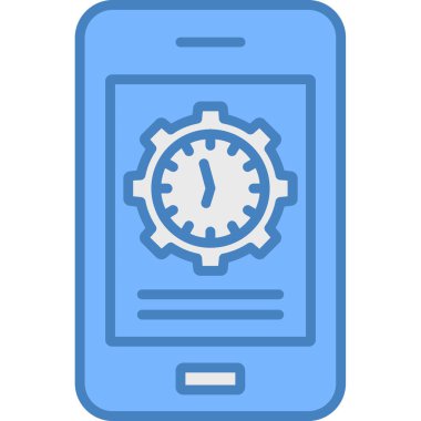 Cep telefonu simgesi, vektör illüstrasyonu