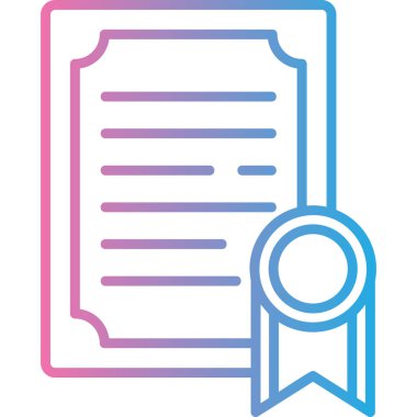 Sertifika modern simge, vektör illüstrasyonu