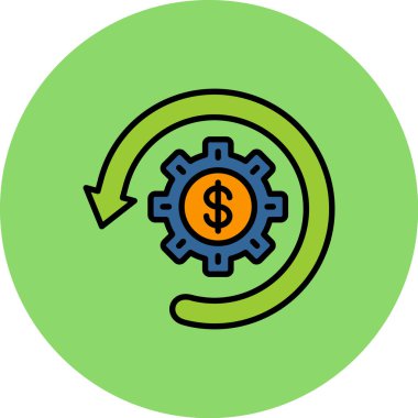 Dolar vektör simgesi modern basit vektör çizimi