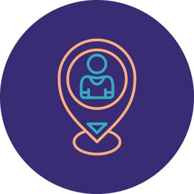 Bir harita simgesinin vektör illüstrasyonu