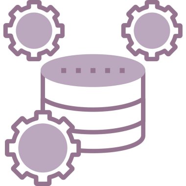 veri veritabanı sunucu simgesi düz biçimli