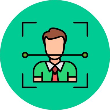 Bir insan simgesinin vektör illüstrasyonu