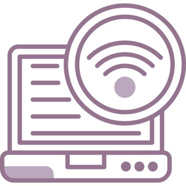 Dizüstü bilgisayar simgesi vektör çizimi