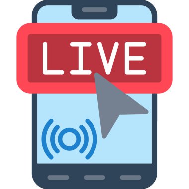 canlı yayın vektör simgesi tasarımı