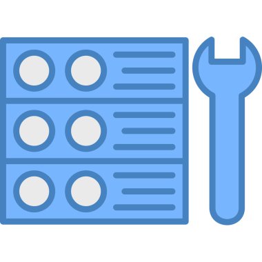 Tornavida. Web simgesi basit illüstrasyon