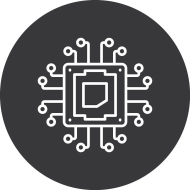 çip simgesi, vektör illüstrasyonu