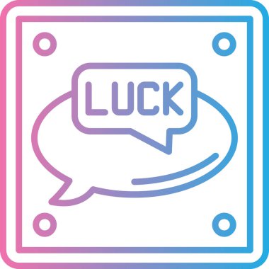 Şanslı şans modern simge, vektör illüstrasyonu