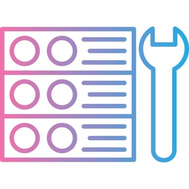 Bir inşaat simgesinin vektör illüstrasyonu