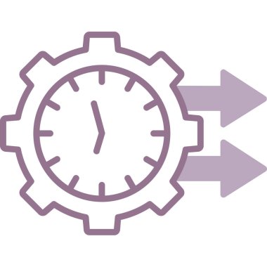 saat ve dişli simgesi.