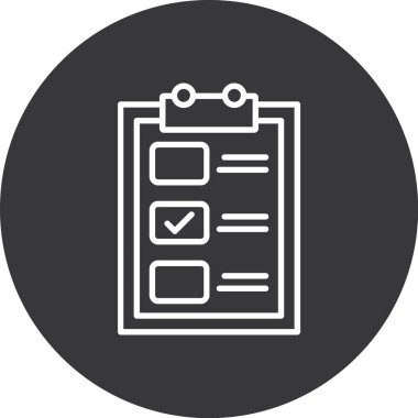 Kontrol listesi. Web simgesi basit vektör illüstrasyonu
