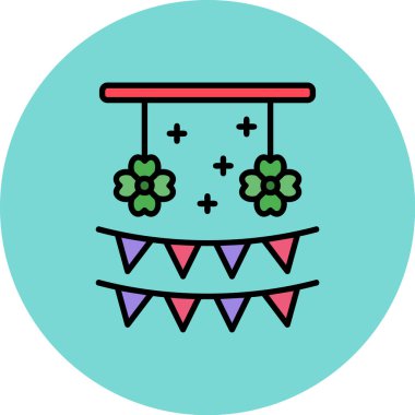 Parti şapkası. Web simgesi basit illüstrasyon