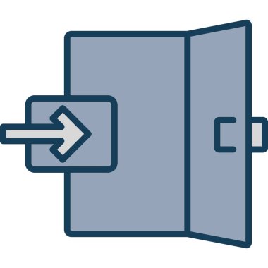 Şeffaf bir arka planda kapı vektör çizimi. Birinci kalite semboller. Konsept ve grafik tasarımı için vuruş simgesi.