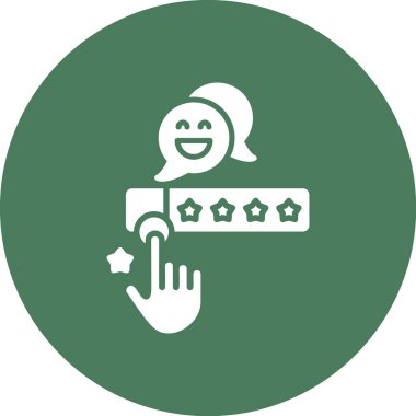 Müşteri değerlendirmesi düz simge, kabartma biçimi