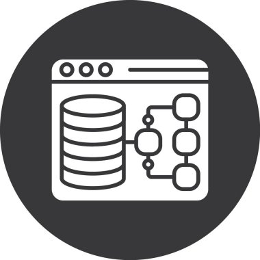 Veritabanı sunucu vektör simgesi