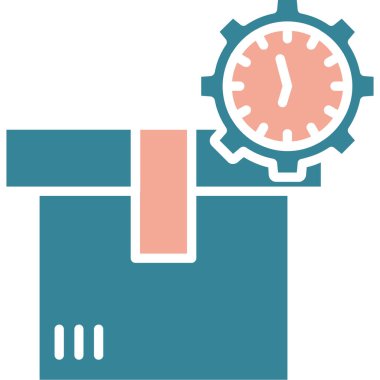 zaman yönetimi simgesi, modern tasarım