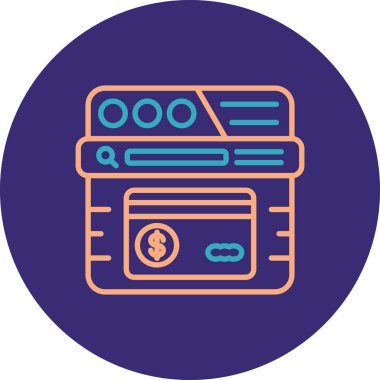 Bir kredi kartı simgesinin vektör çizimi