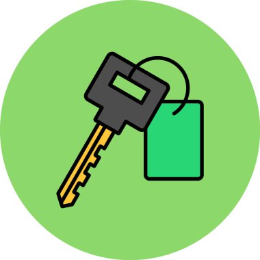 Anahtar simgesi vektör illüstrasyonu