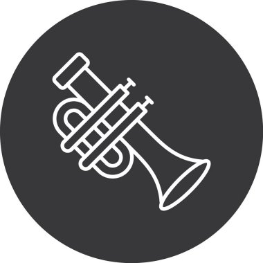 Trompet vektör illüstrasyonu, simge tasarımı