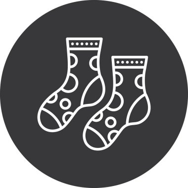 Çorap ikonu. İnternet için çorap vektör simgelerinin basit bir gösterimi.