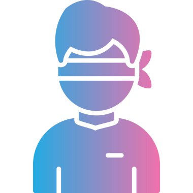 Maske vektör simgesi olan kadın