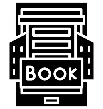 Kitap ikonu. Beyaz arkaplanda izole edilmiş web tasarımı için kitap kitabı vektör simgesinin basit çizimi