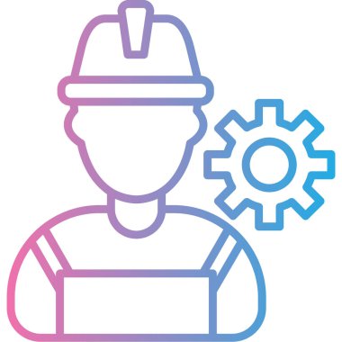 Mühendis. Web simgesi basit illüstrasyon