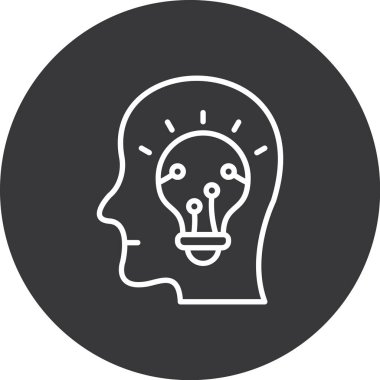 beyin ikonu vektör illüstrasyonu