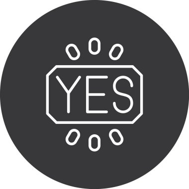 evet web simgesi vektör illüstrasyonu