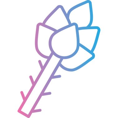 Çiçek. Web simgesi basit illüstrasyon