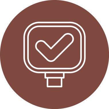 Kırmızı kutucuk simgesinin vektör illüstrasyonu