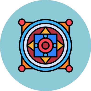 Dairesel bir simgenin vektör illüstrasyonu