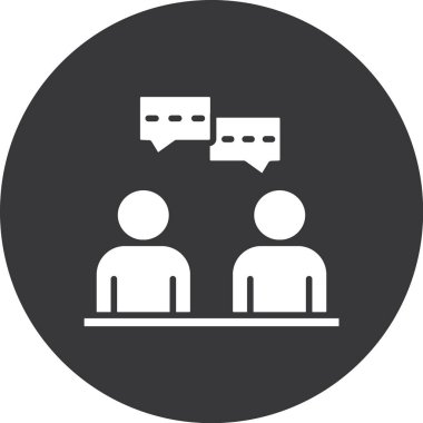 Sohbet vektörü simgesi modern basit vektör illüstrasyonu