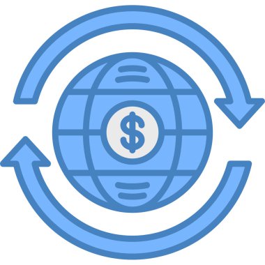 Dolar. Web simgesi basit illüstrasyon