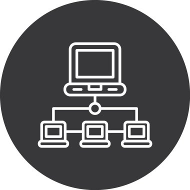 Bilgisayar izleyici vektör simgesi. biçim düz yuvarlak kare düğme, gri ve gri renkler, beyaz arkaplan