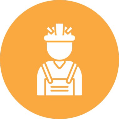 İnşaat işçisi kask vektör simgesi tasarımı