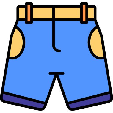 şortlar renk simgesi vektör hatlarını kısaltır