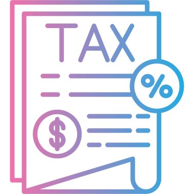 Vergi simgesinin vektör illüstrasyonu