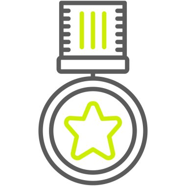 Madalya ikon vektör illüstrasyonu