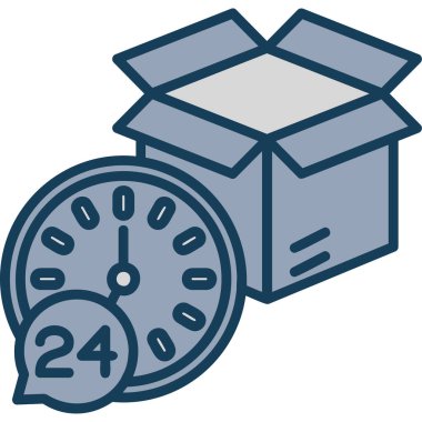 outline biçiminde kutu teslim simgesi