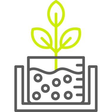 Ağaç simgesinin vektör illüstrasyonu