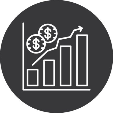 İş ve finans simgesinin vektör illüstrasyonu