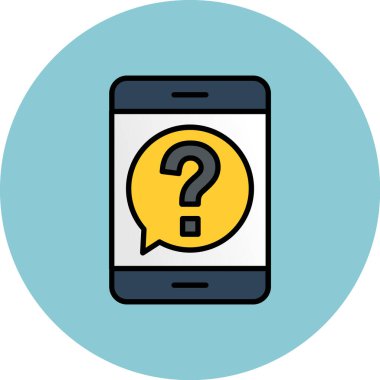 mobil sohbet vektör renk simgesi