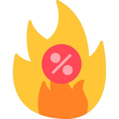 Bir ateş işaretinin vektör illüstrasyonu