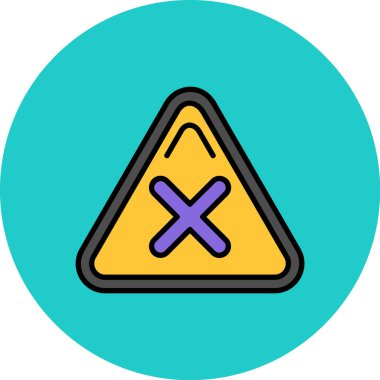 Uyarı Doldurulmuş Vektör Simgesi Tasarımı