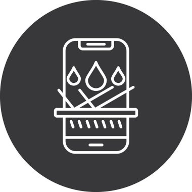 Damla ikon vektör illüstrasyonlu su damlası