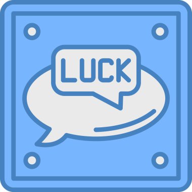 Şanslı şans simgesi vektör illüstrasyonu