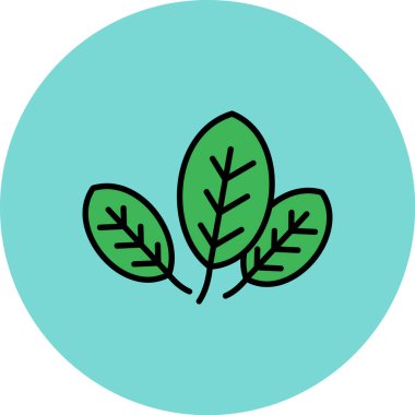 Yaprak. Web simgesi basit illüstrasyon