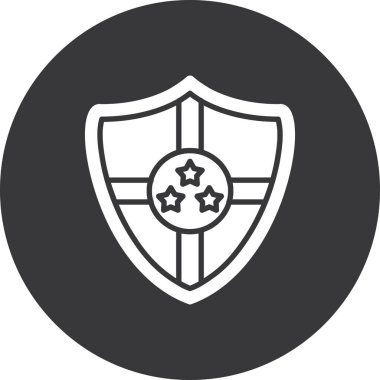 Modern kalkan simgesinin vektör çizimi